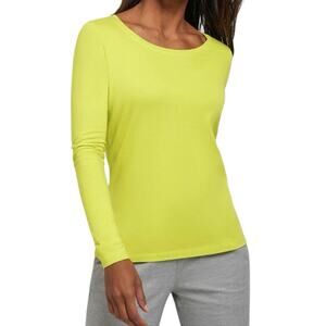 NWT Anatomie Juliana Citrus Yellow Long Sleeve Pima Cotton T-shirt Large